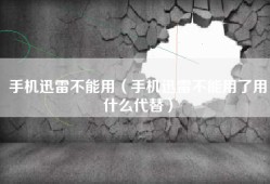 手机迅雷不能用（手机迅雷不能用了用什么代替）