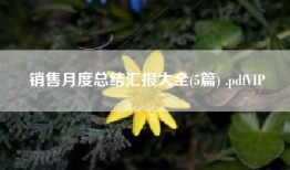 销售月度总结汇报大全(5篇) .pdfVIP