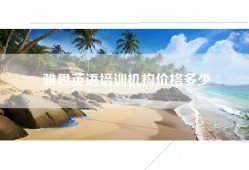 雅思英语培训机构价格多少