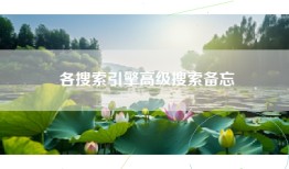 各搜索引擎高级搜索备忘