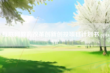 互联网教育改革创新创投项目计划书.pptxVIP
