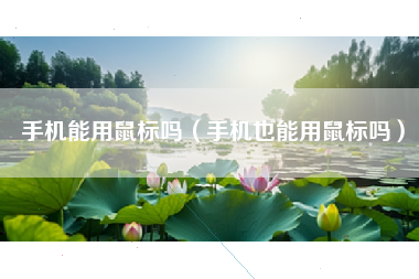 手机能用鼠标吗（手机也能用鼠标吗）