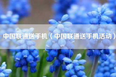 中国联通送手机（中国联通送手机活动）