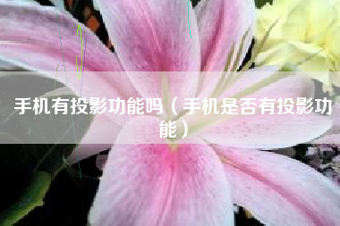 手机有投影功能吗（手机是否有投影功能）