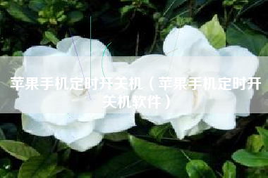 苹果手机定时开关机（苹果手机定时开关机软件）
